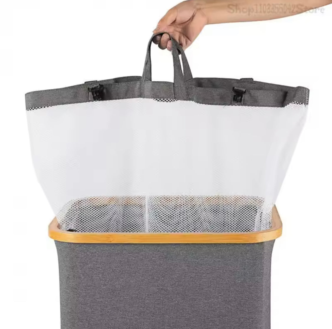 Foldable Laundry Basket With Lid, Bamboo Laundry Basket With Inner Bag, Bedroom Storage Box, Bathroom Dirty Clothes Basket Foldable Laundry Basket With Lid, Bamboo Laundry Basket With Inner Bag, Bedroom Storage Box, Bathroom Dirty Clothes Basket
